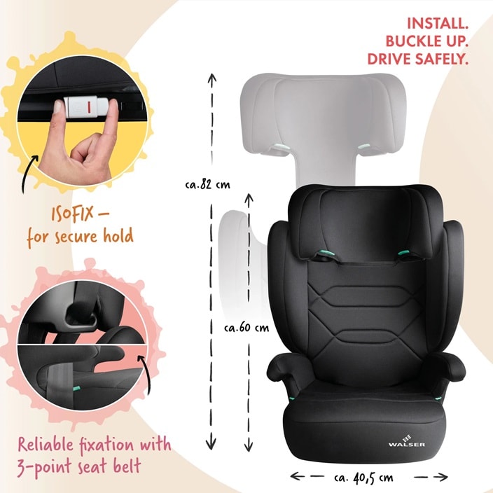 Sammenklappelig autostol til børn Walser Numa Isofix 2-in-1
