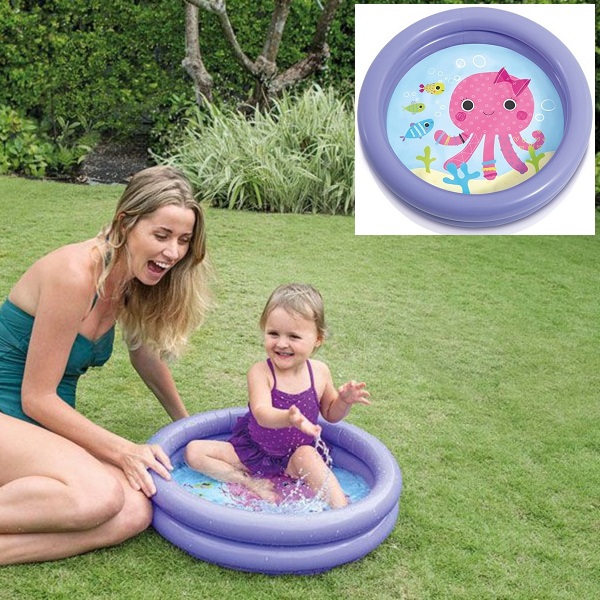 Oppustelig badebassin til børn Intex Blæksprutte