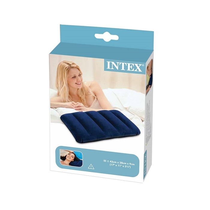 Oppustelig rejsepude Intex blå