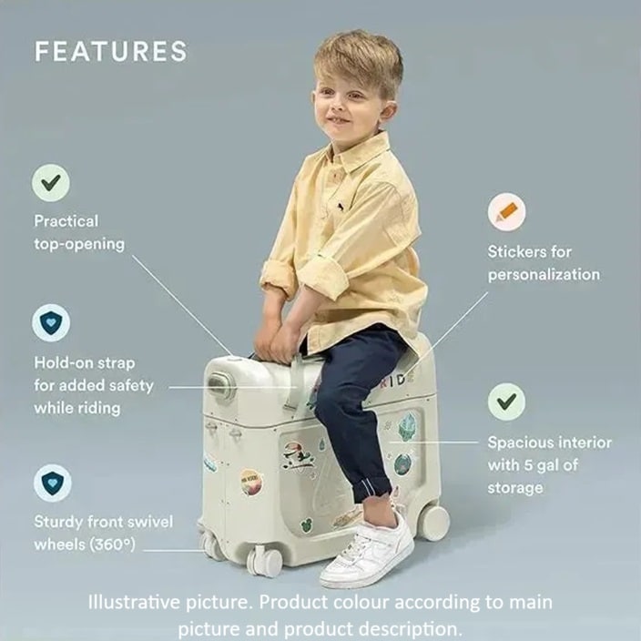 Kørbar børnekuffert - Stokke JetKids BedBox Moonglow White