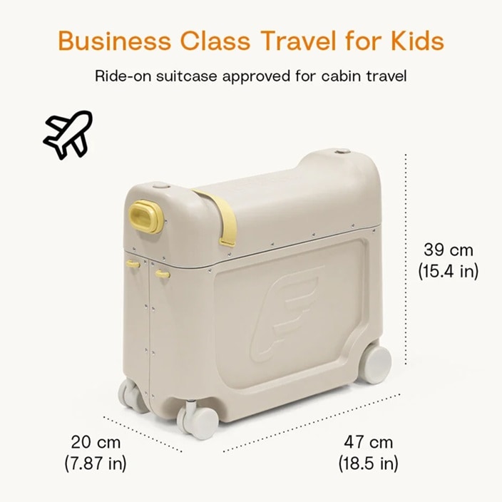 Kørbar børnekuffert - Stokke JetKids BedBox Moonglow White