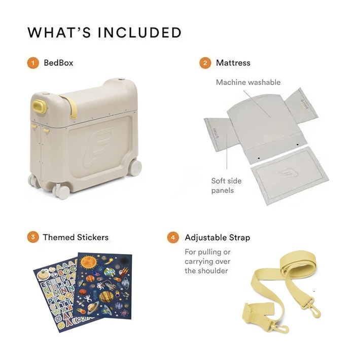 Kørbar børnekuffert - Stokke JetKids BedBox Moonglow White