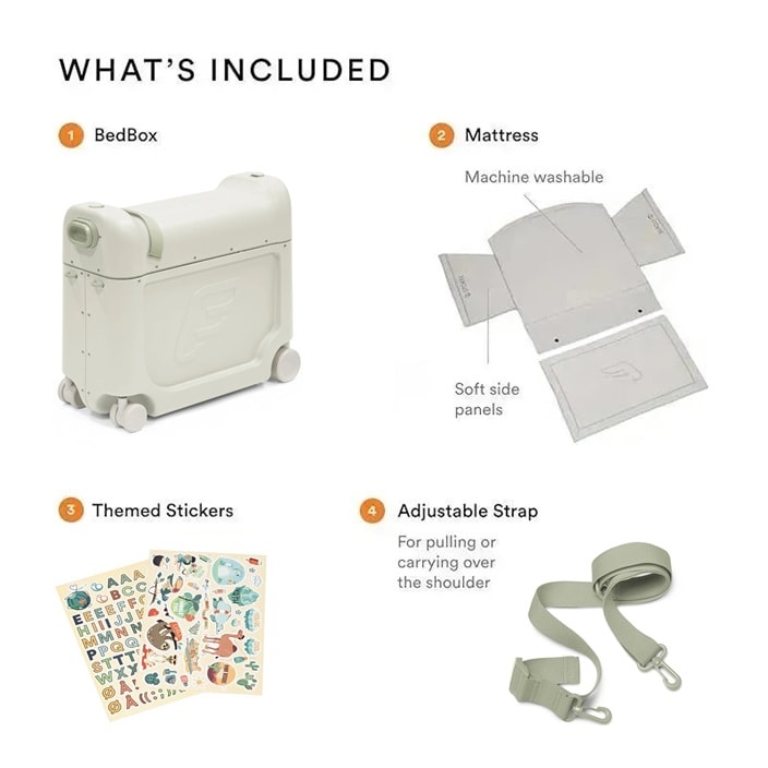 Kørbar børnekuffert - Stokke JetKids BedBox Sea Green