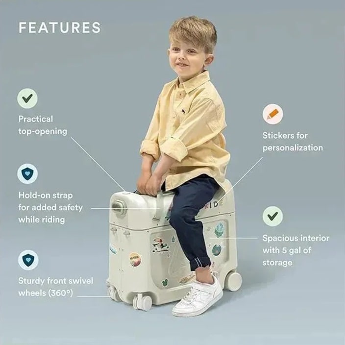 Kørbar børnekuffert - Stokke JetKids BedBox Sea Green
