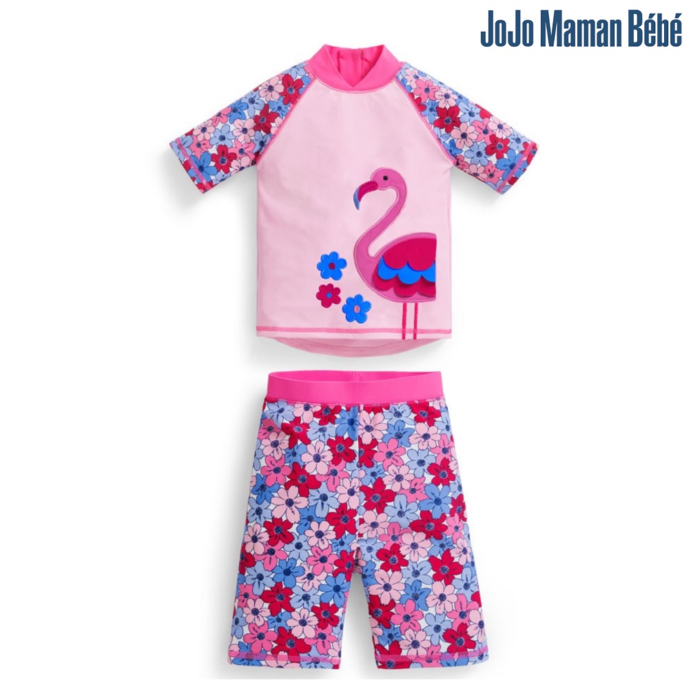 UV trøje og UV shorts Jojo Maman Bebe Flamingo