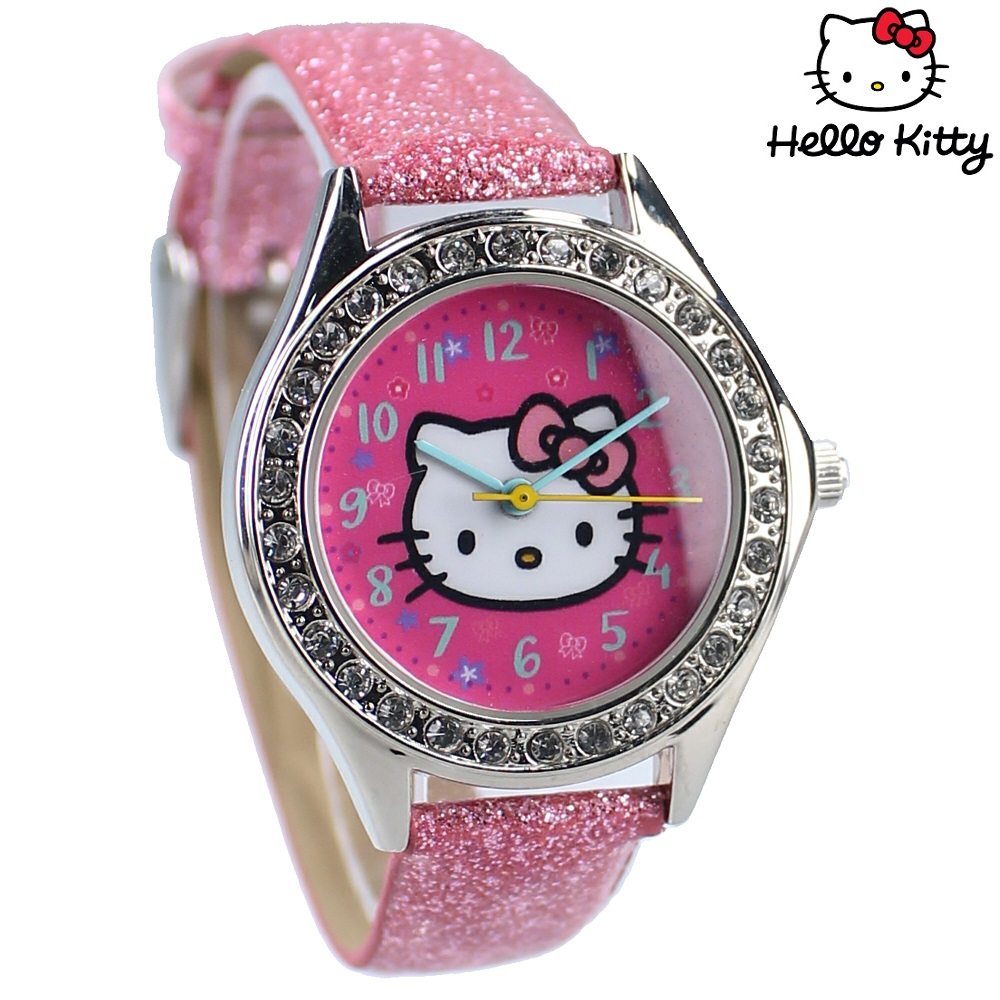 Børneur Hello Kitty Kids Time Dark Pink