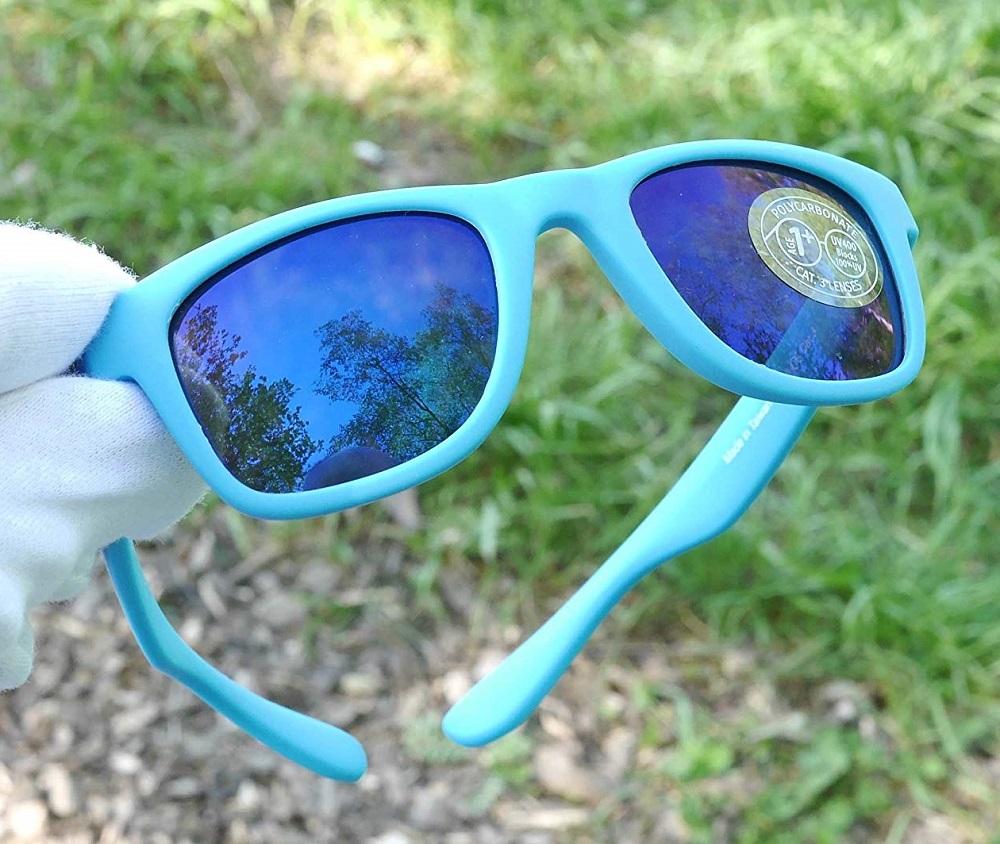 Solbriller børn Koolsun Wave Neon Blue