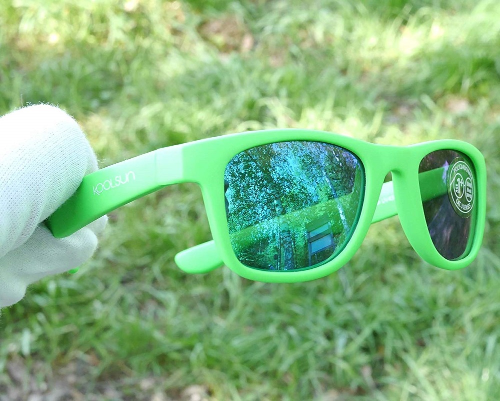 Solbriller børn Koolsun Wave Neon Green