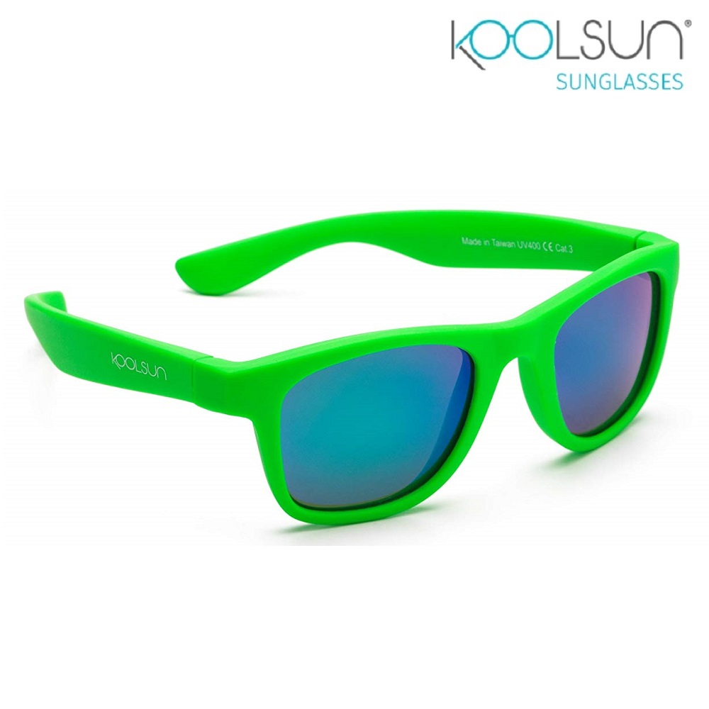 Solbriller børn Koolsun Wave Neon Green