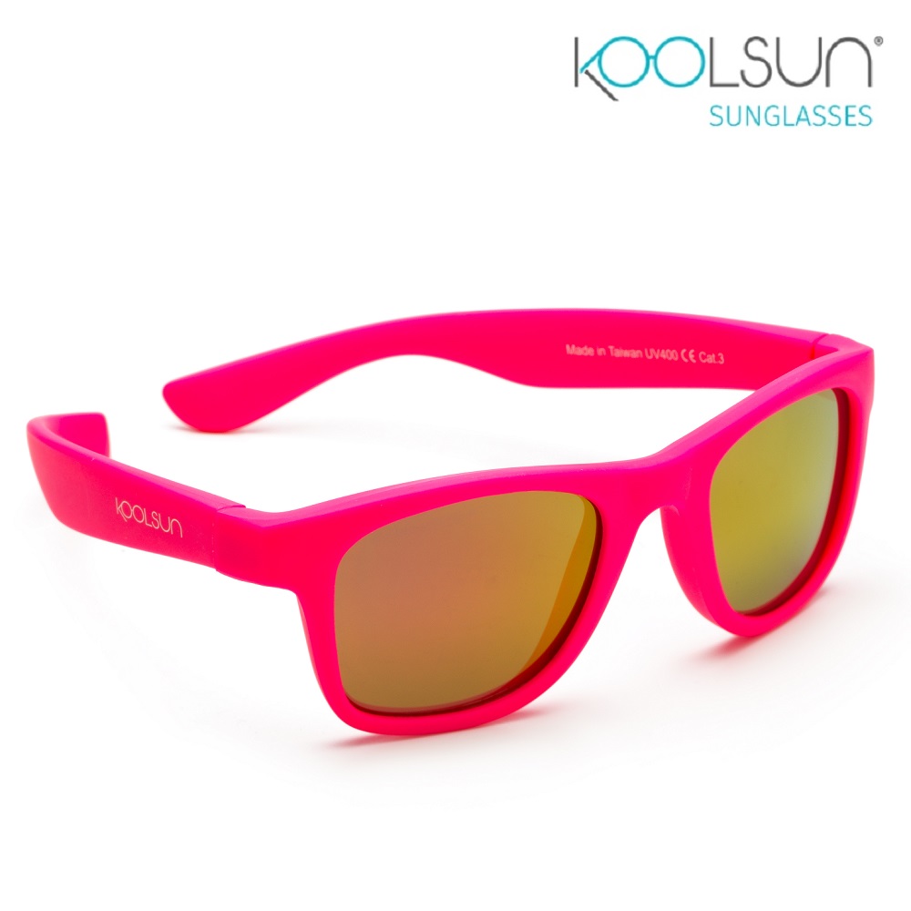 Solbriller børn Koolsun Wave Neon Pink