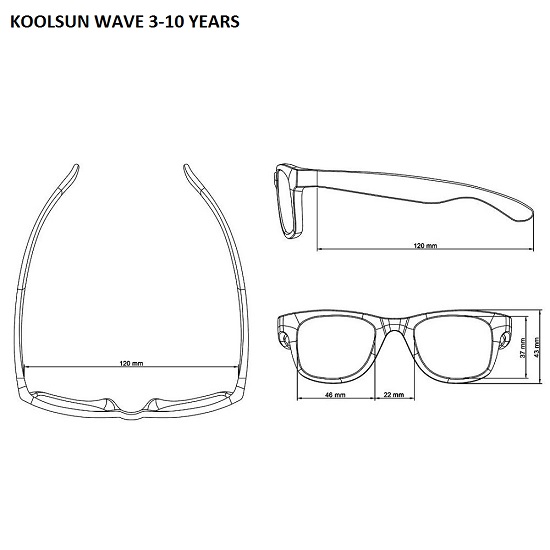 Solbriller til børn Koolsun måler