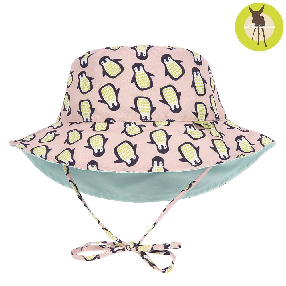 Vendbar solhat til børn Lässig Pink Penguin