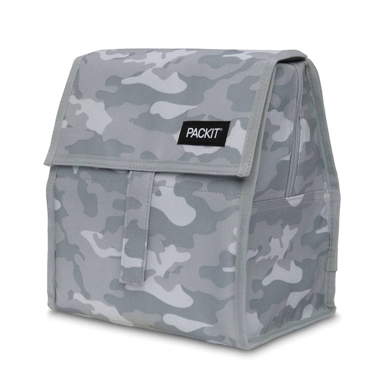 Køletaske PackIt Freezable Lunch Bag Camo Grey