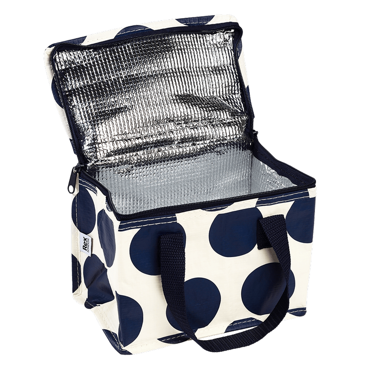 Lille køletaske Rex London Lunch Bag Navy on White