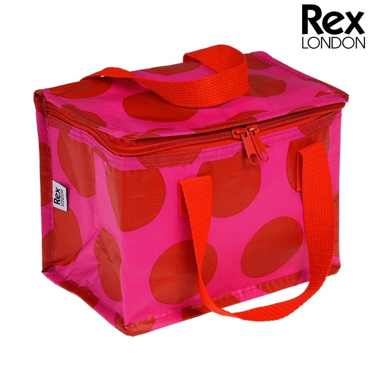 Lille køletaske Rex London Lunch Bag Red on Pink