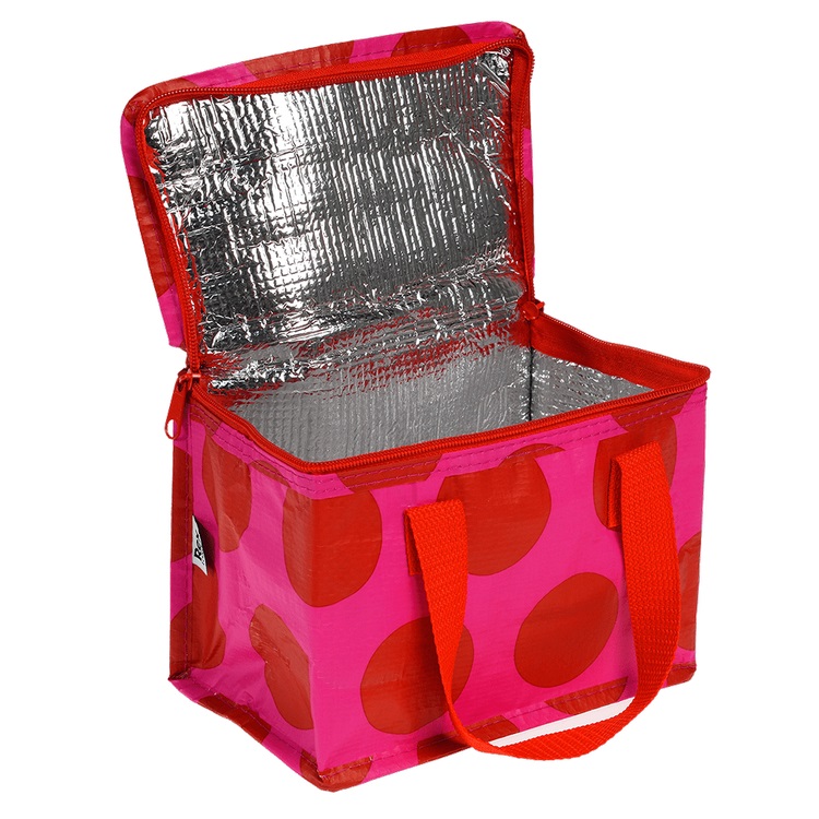 Lille køletaske Rex London Lunch Bag Red on Pink