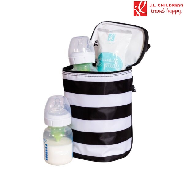 Termotaske JL Childress TwoCOOL Double Bottle Cooler Black & White