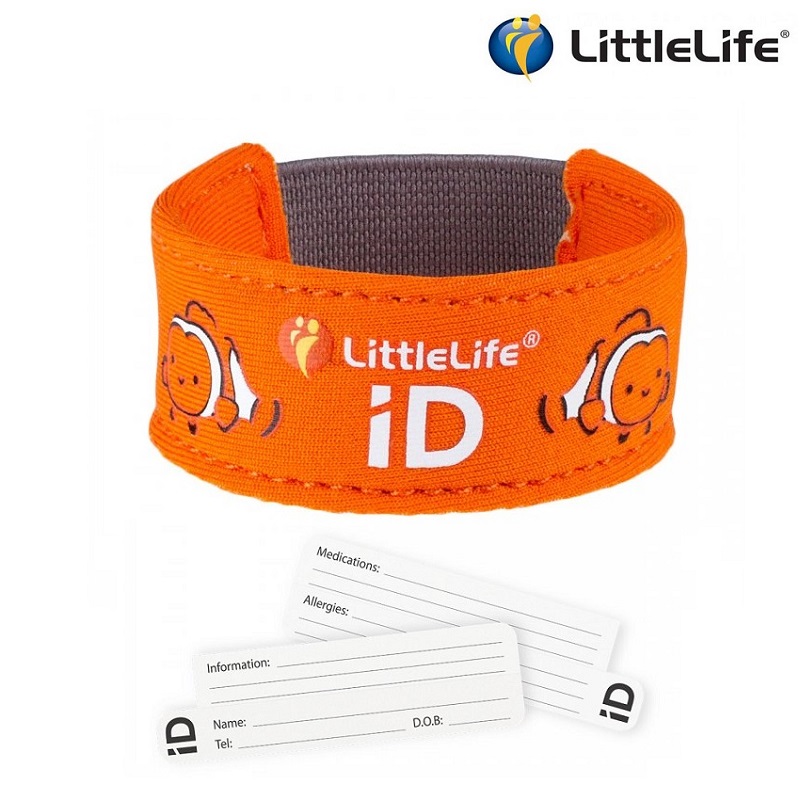 ID-armbånd til børn LittleLife Id Strap Klovnefisk orange