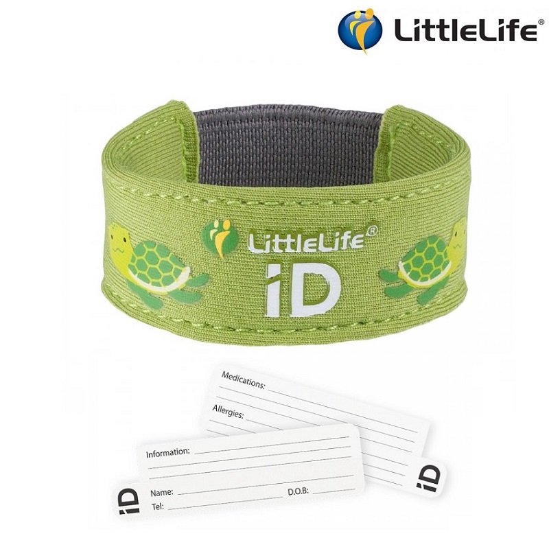 ID-armbånd til børn LittleLife Id Strap Dino grøn