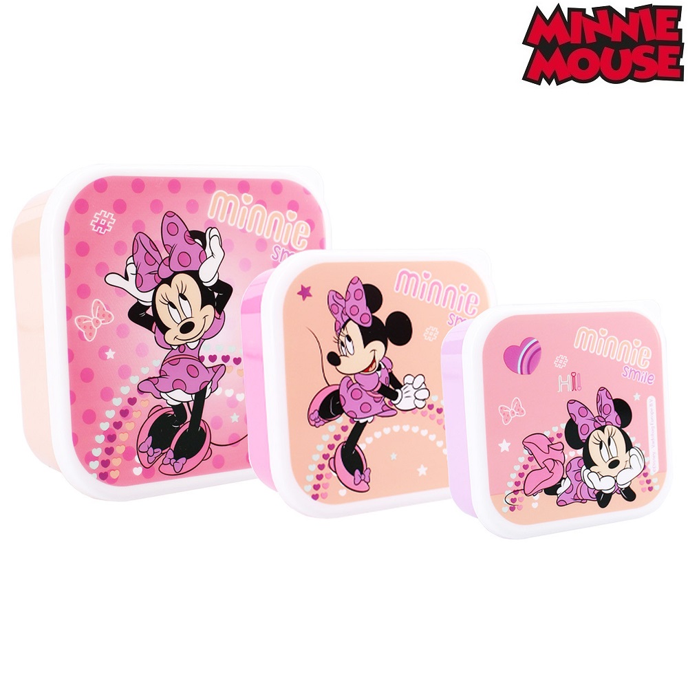 Set med små matlådor för barn Minnie Mouse Fresh Bites