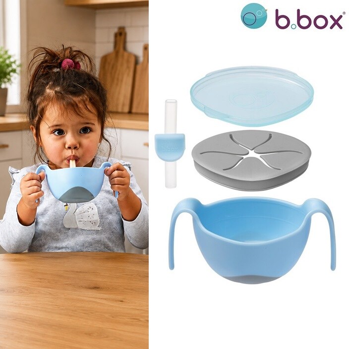 Børneskål - B.box Bowl and Straw Bubblegum