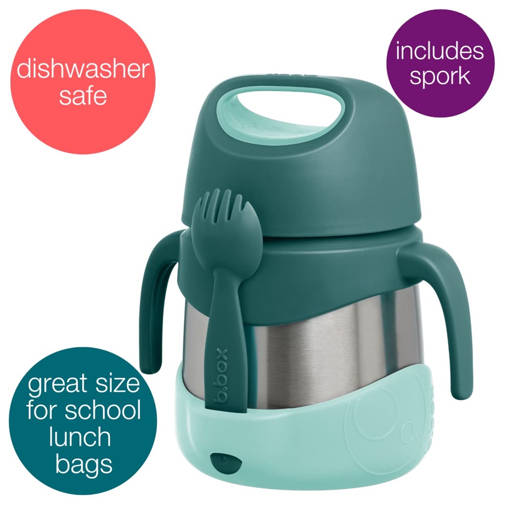 Termo madkasse til børn B.box Insulated Food Jar Emerlad Forest