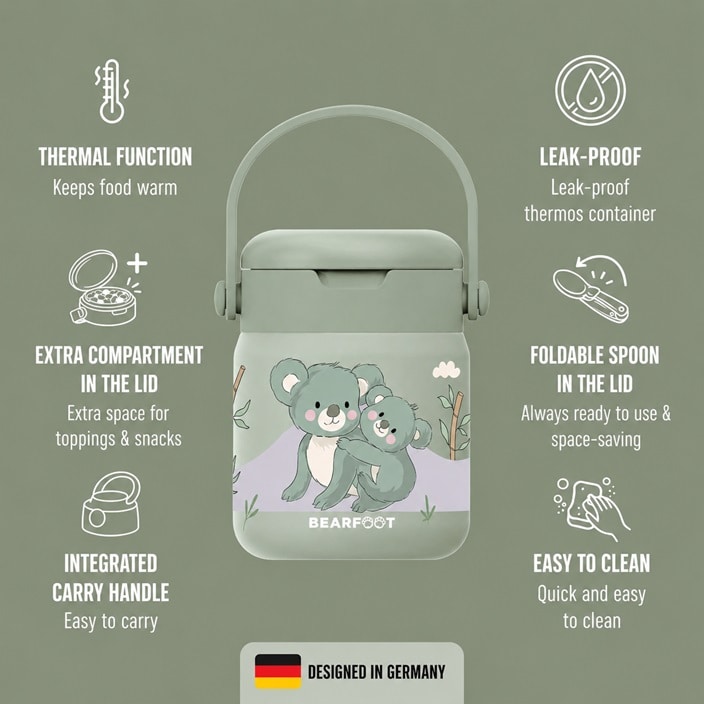 Madtermoflaske til børn Bearfoot Koala