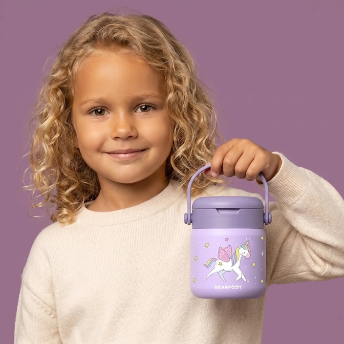 Madtermoflaske til børn Bearfoot Unicorn