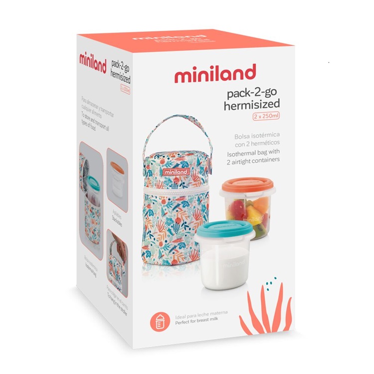 Termotaske med babymad beholder Miniland Mediterranean