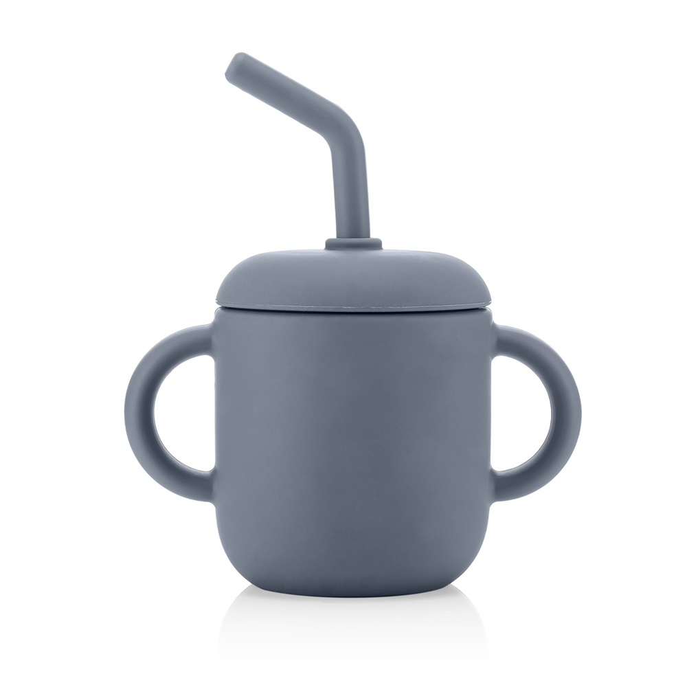 Krus og snackdåse 2-in-1 til børn Reer Snackcup Blue