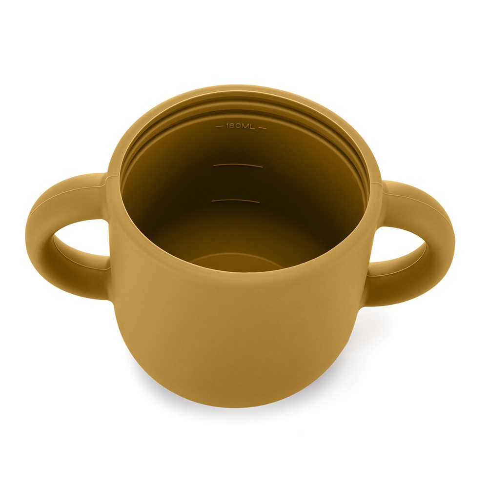 Krus og snackdåse 2-in-1 til børn Reer Snackcup Yellow