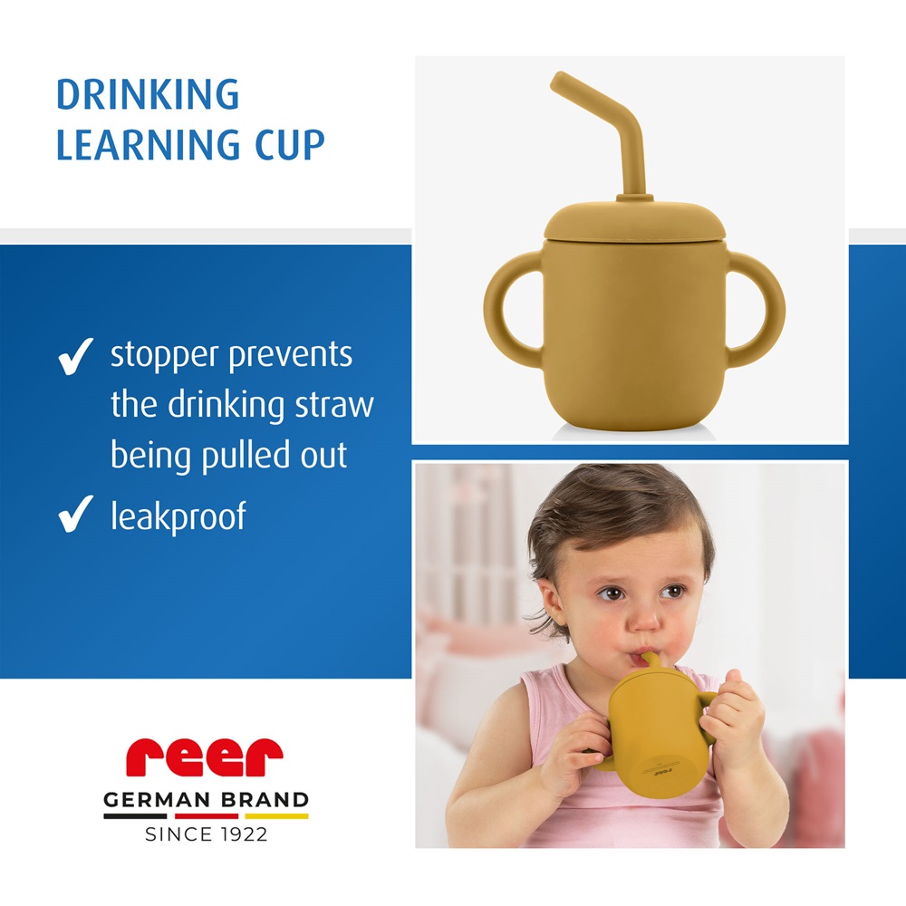 Krus og snackdåse 2-in-1 til børn Reer Snackcup Yellow