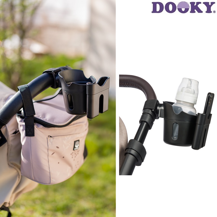 Holder til krus og mobiltelefon Dooky Cup og telefonholder 2-i-1