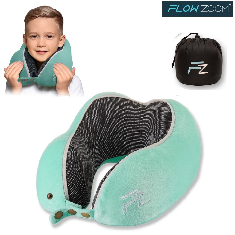 Nakkepude til børn Flowzoom Comfy Kids Turkis Large