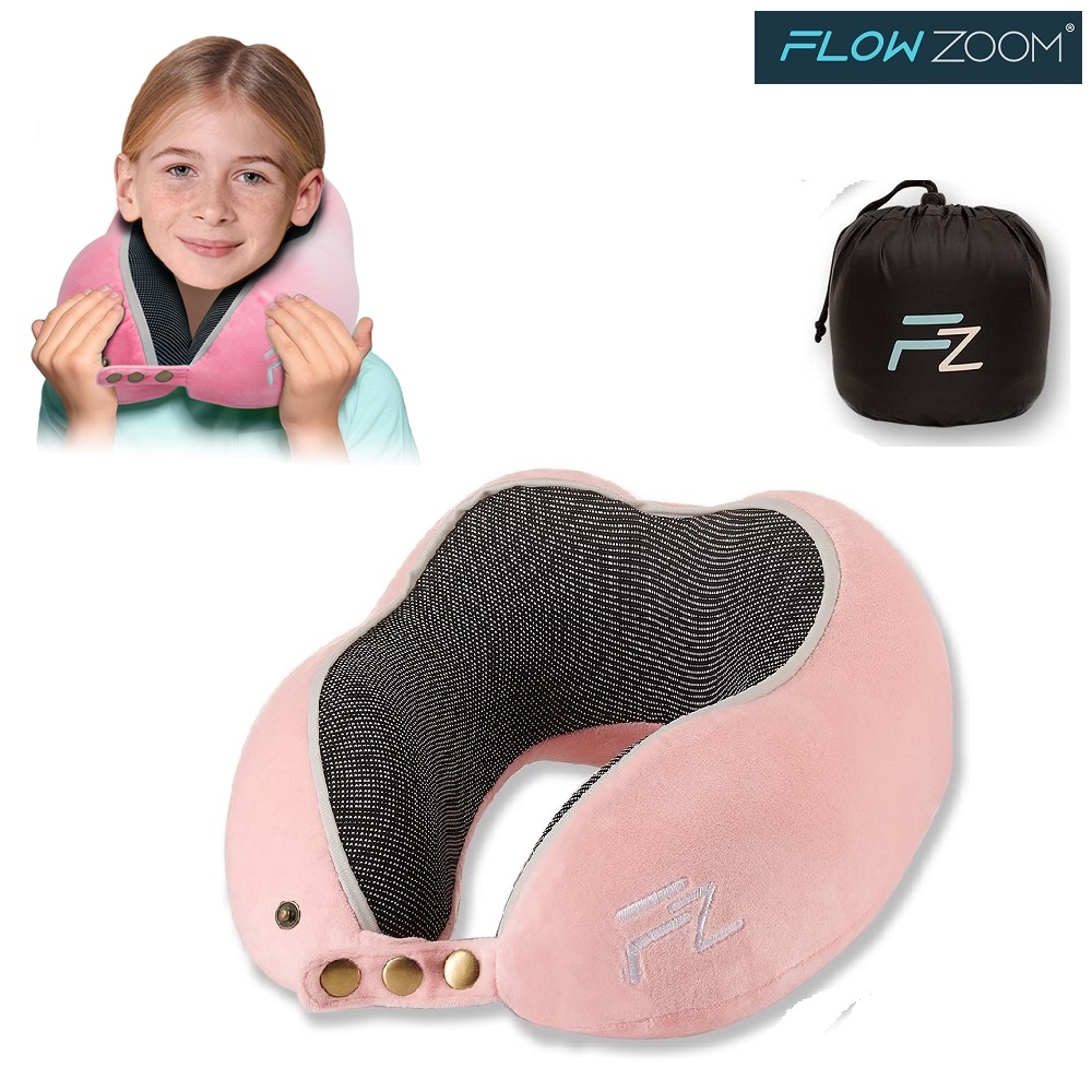 Nakkepude til børn Flowzoom Comfy Kids Pink Medium