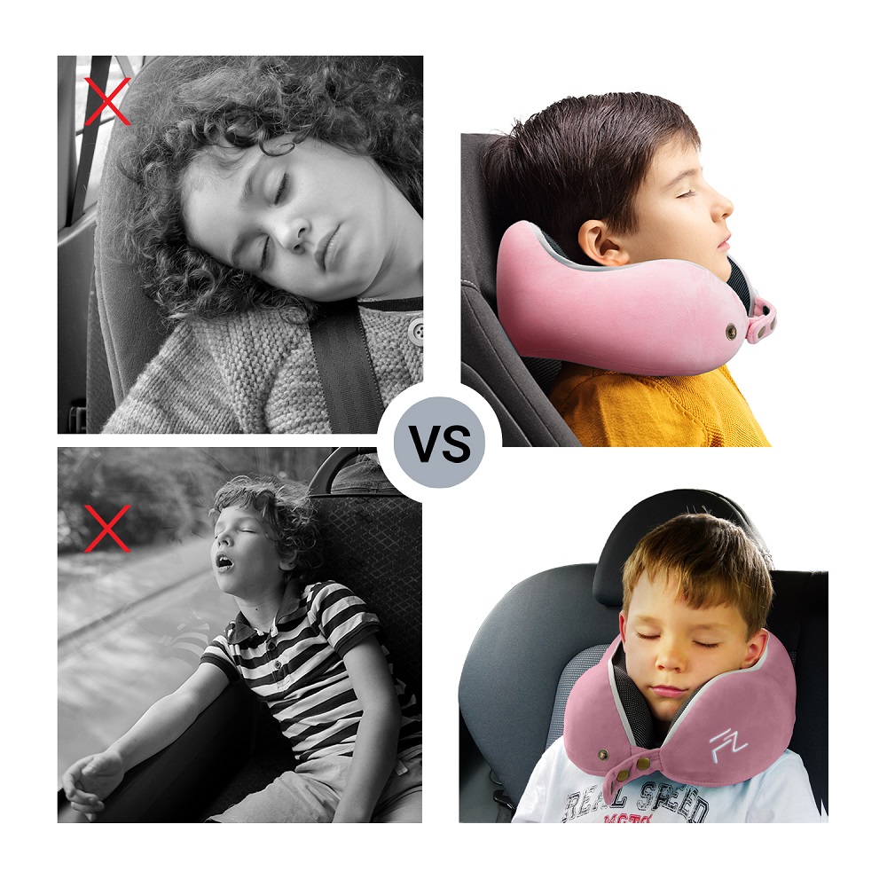 Nakkepude til børn Flowzoom Comfy Pink