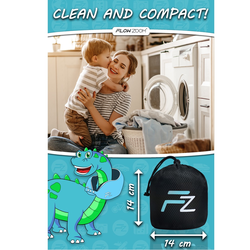 Nakkepude til børn Flowzoom Comfy Kids Blue Small