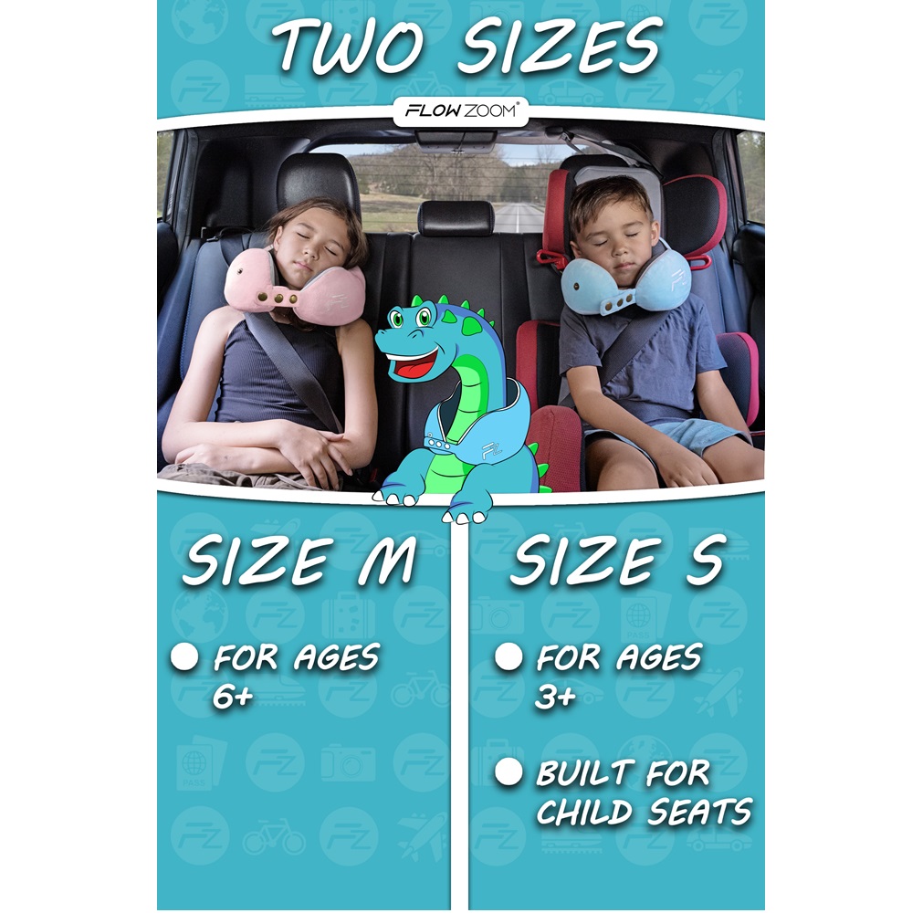 Nakkepude til børn Flowzoom Comfy Kids Blue Small