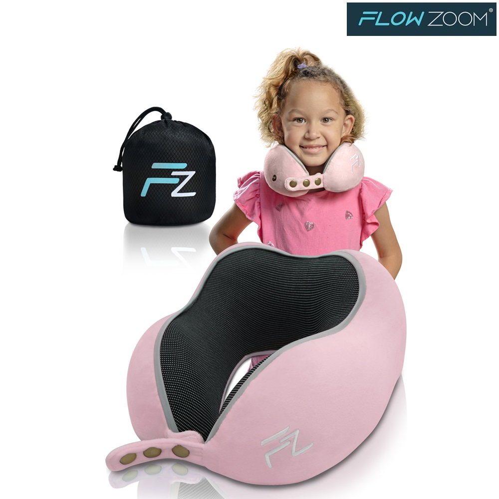 Nakkepude til børn Flowzoom Comfy Kids Pink Small