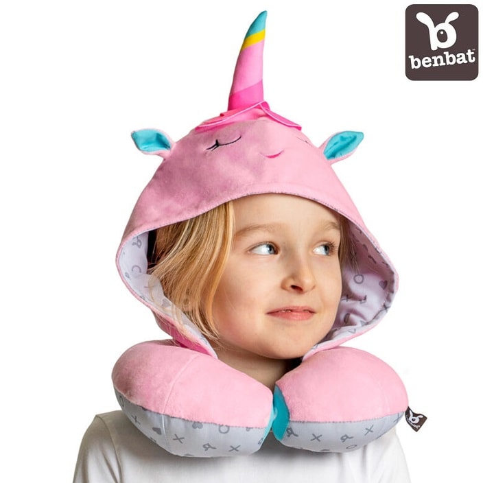 Nakkepude til børn med hætte - Benbat Unicorn