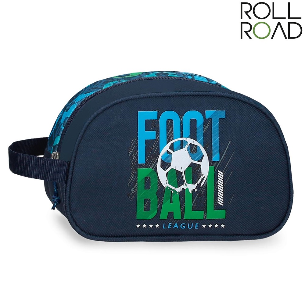 Toilettaske til børn Roll Road Football