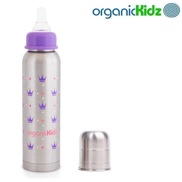 Termoflaske og rustfri sutteflaske OrganicKidz Posh