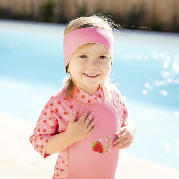 Ørebånd til børn til svømning SplashAbout Ear Band Pink
