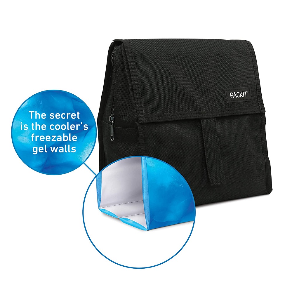 Lille køletaske Packit Freezable Cooler Bag sort
