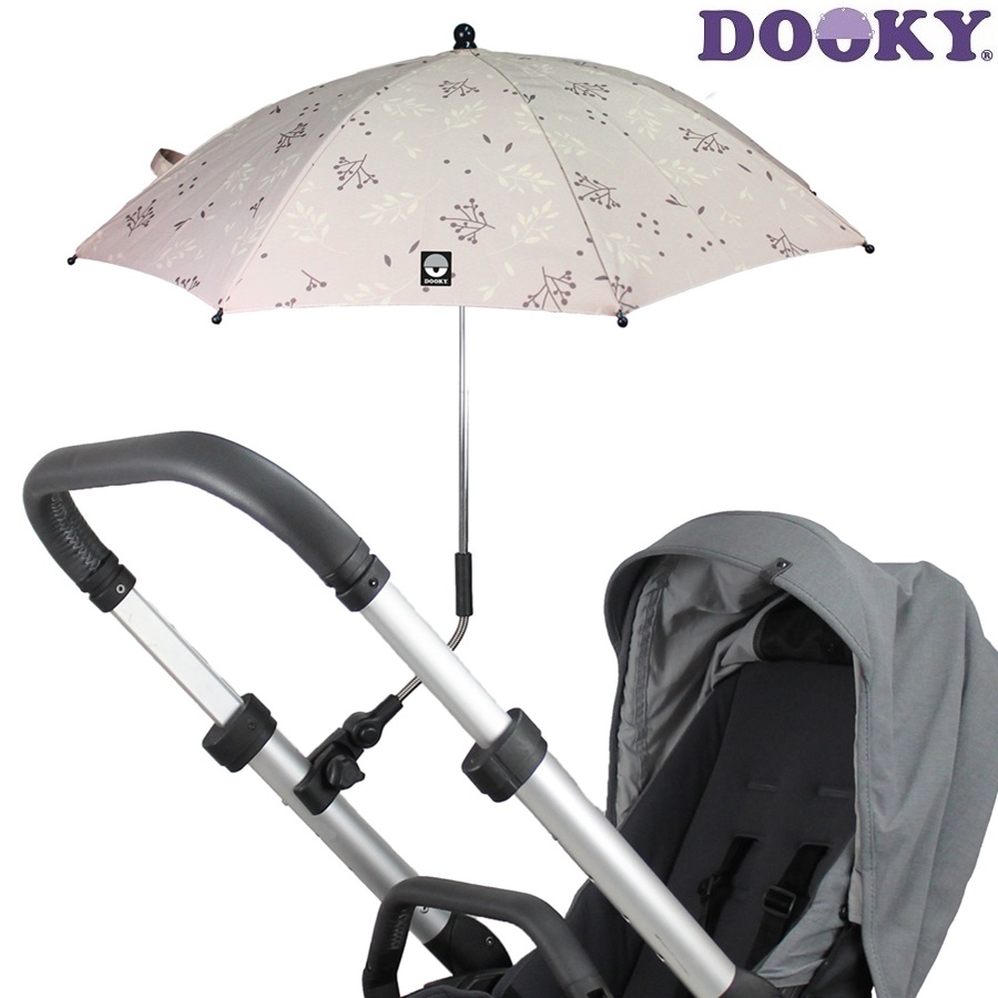 Parasol til barnevogn Dooky Stroller Parasol Umbrella Beige Leaves