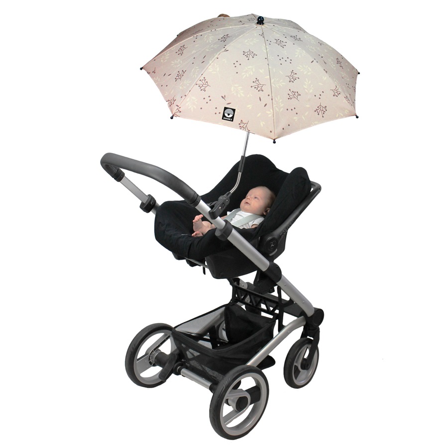 Parasol til barnevogn Dooky Stroller Parasol Umbrella Beige Leaves