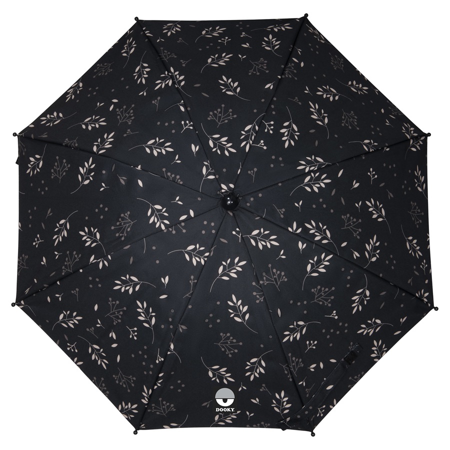 Parasol til barnevogn Dooky Stroller Parasol Umbrella Black Leaves
