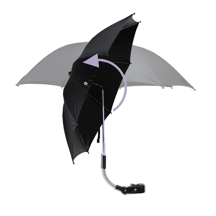 Parasol til barnevogn Dooky Stroller Parasol Umbrella Black Leaves