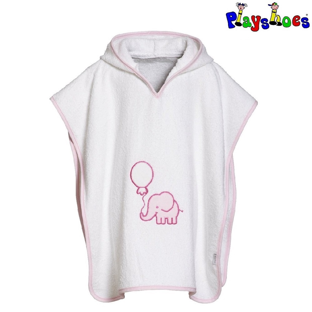 Badeponcho til børn Playshoes Pink Elephant