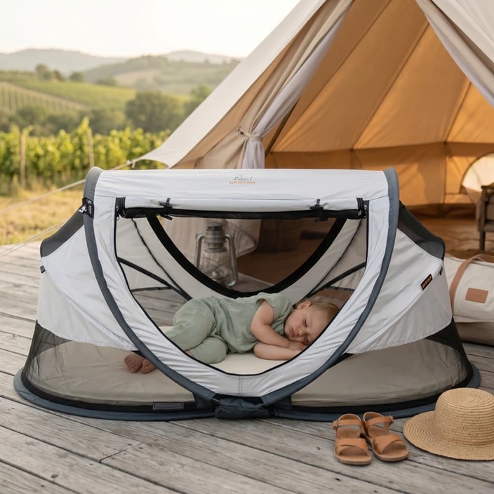 Rejseseng - Deryan Toddler Luxe Sølv